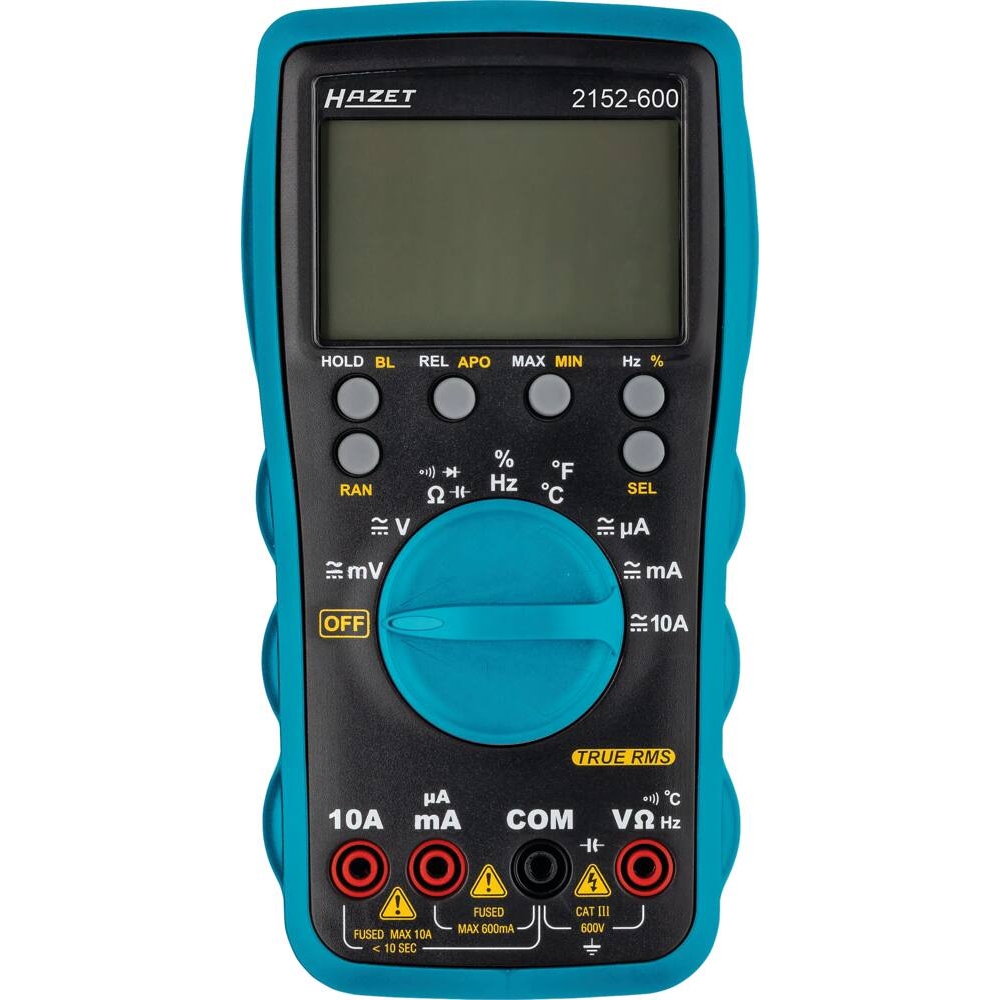 Multimètre digital automatique compact CAT III 600V avec sonde de température HAZET - HZ246762