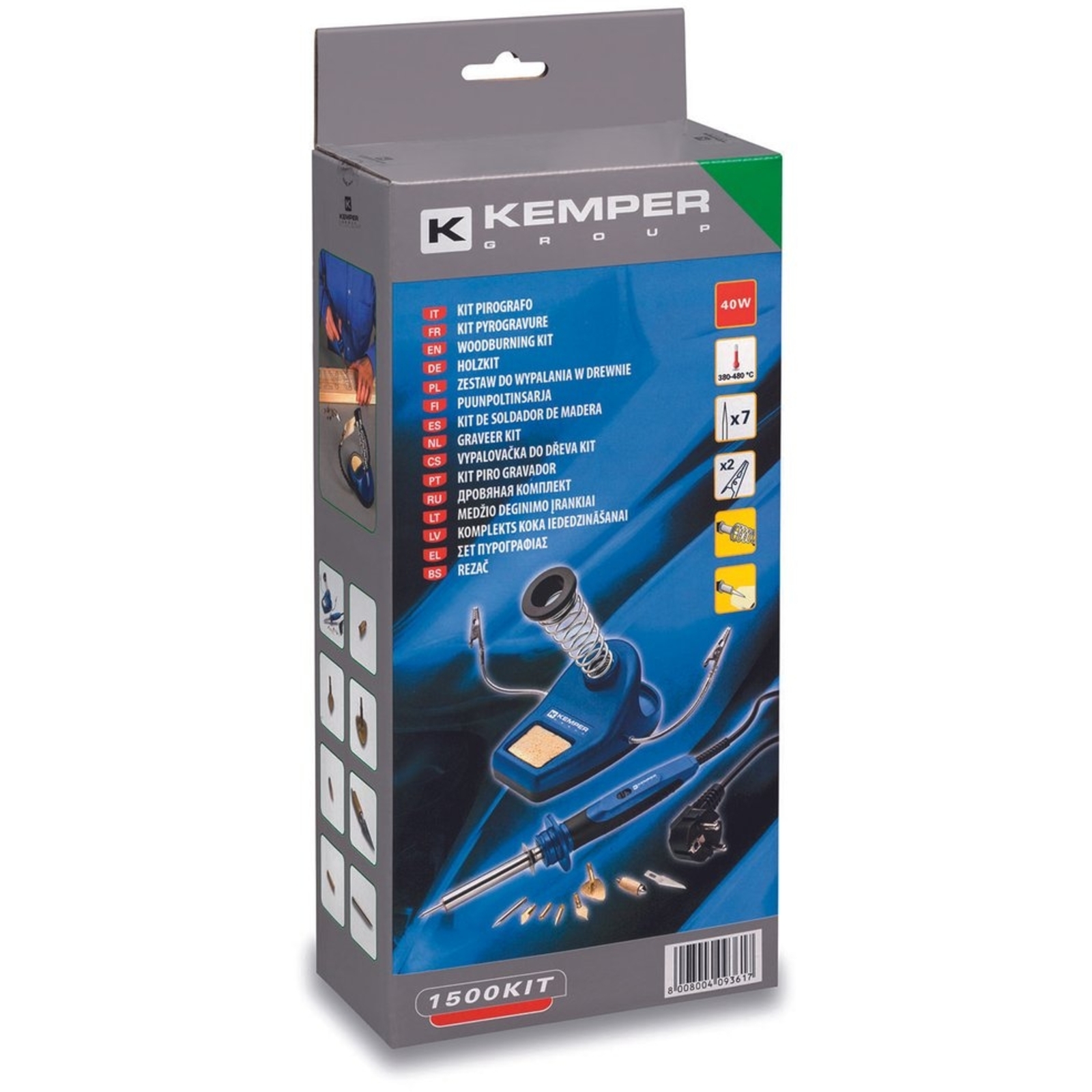 Kit pyrograveur 7 accessoires 30W KEMPER - KE093617