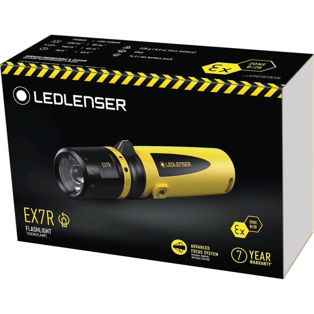 Lampe torche led EX7R 220 lumens rechargeable - atex zone 1 LEDLENSER - LL500837