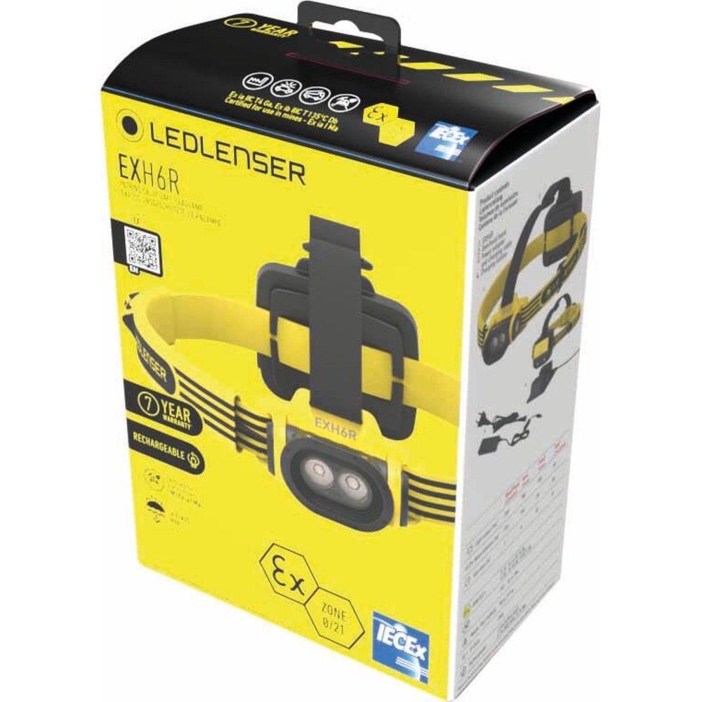 Lampe frontale led EXH6R 220 lumens rechargeable - atex zone 2 LEDLENSER - LL502041