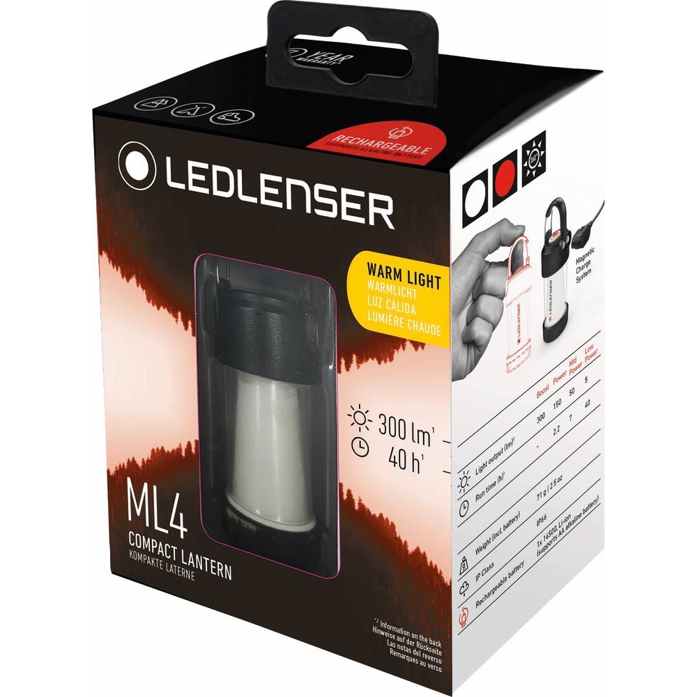 Lanterne led ML4 warm light ultra compacte 300 lumens rechargeable LEDLENSER - LL502231