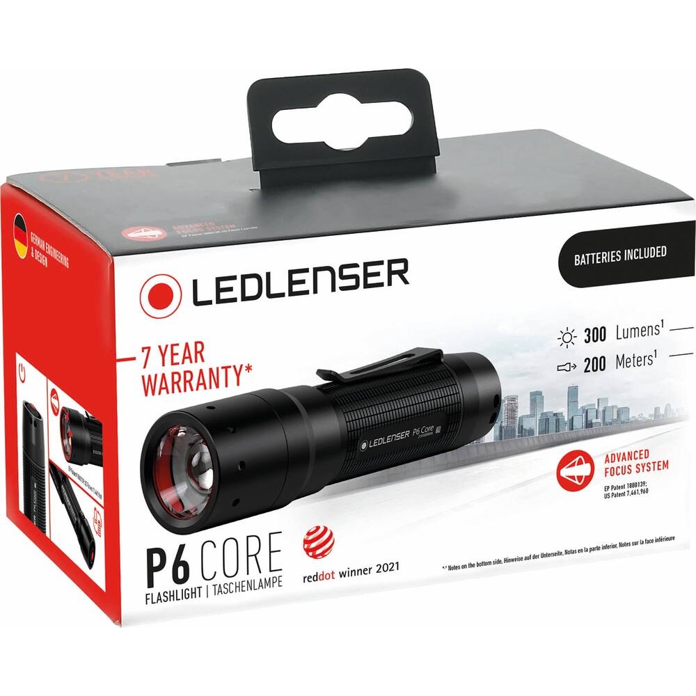 Lampe torche led P6 CORE 300 lumens rechargeable - focus LEDLENSER - LL502600