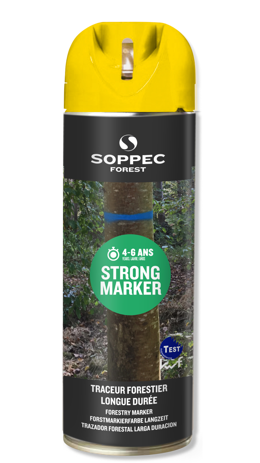 Bombe de peinture - Traceur strong marker SOPPEC longue durée jaune 4-6 ans - 131702o