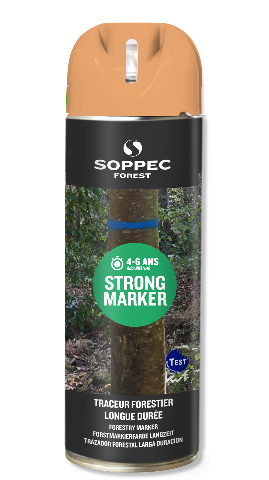 Bombe de peinture - Traceur forestier SOPPEC longue durée non fluorescent chamois 4-6 ans strong marker - 131708