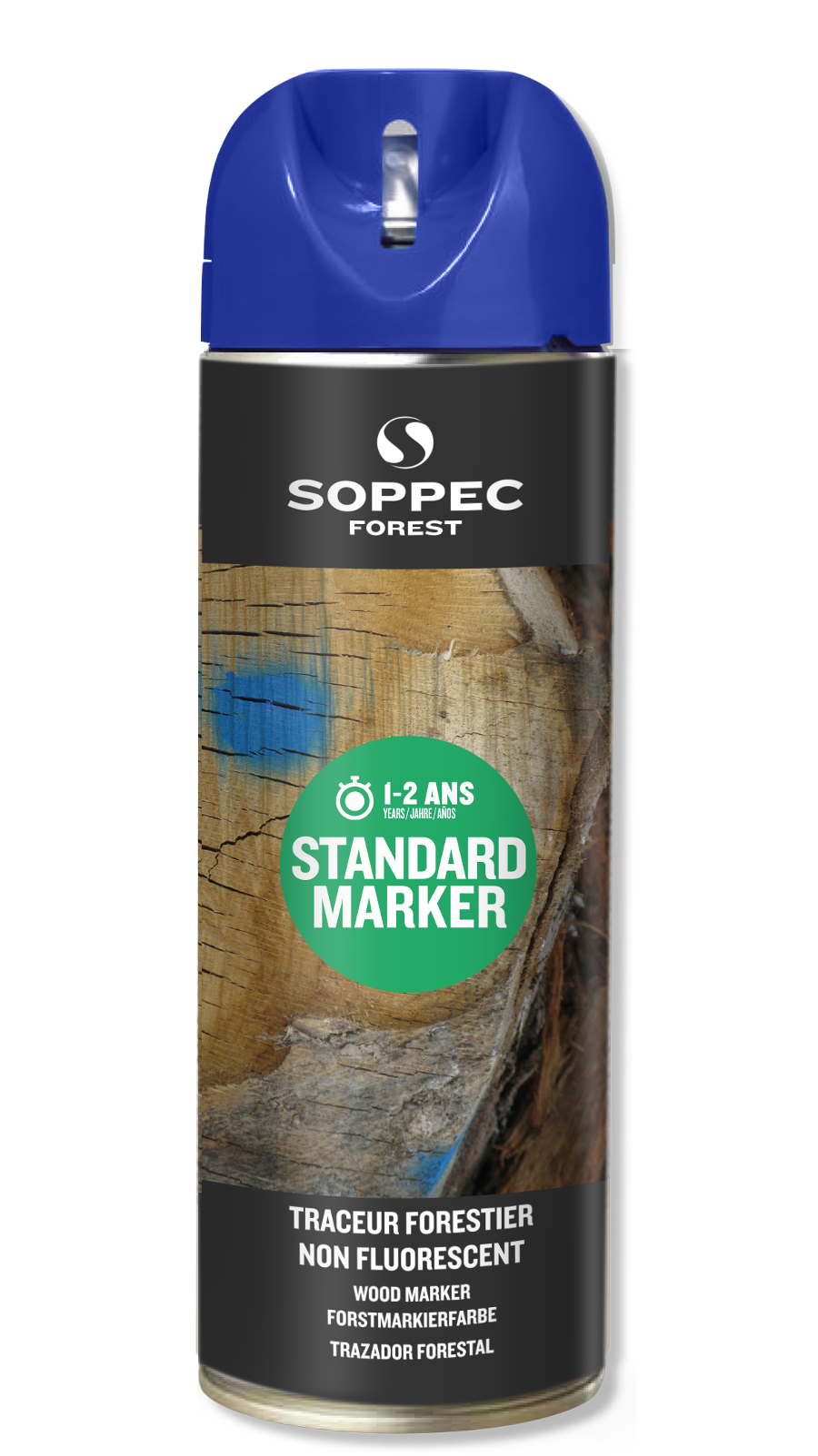 Bombe de peinture - Traceur forestier SOPPEC non fluorescent bleu 1-2 ans standard marker - 131901