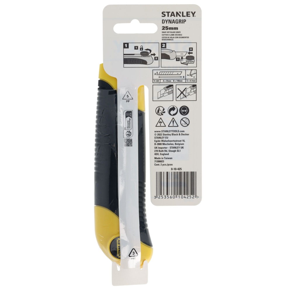 Cutter 25 mm bi-matière - 0-10-425 - STANLEY