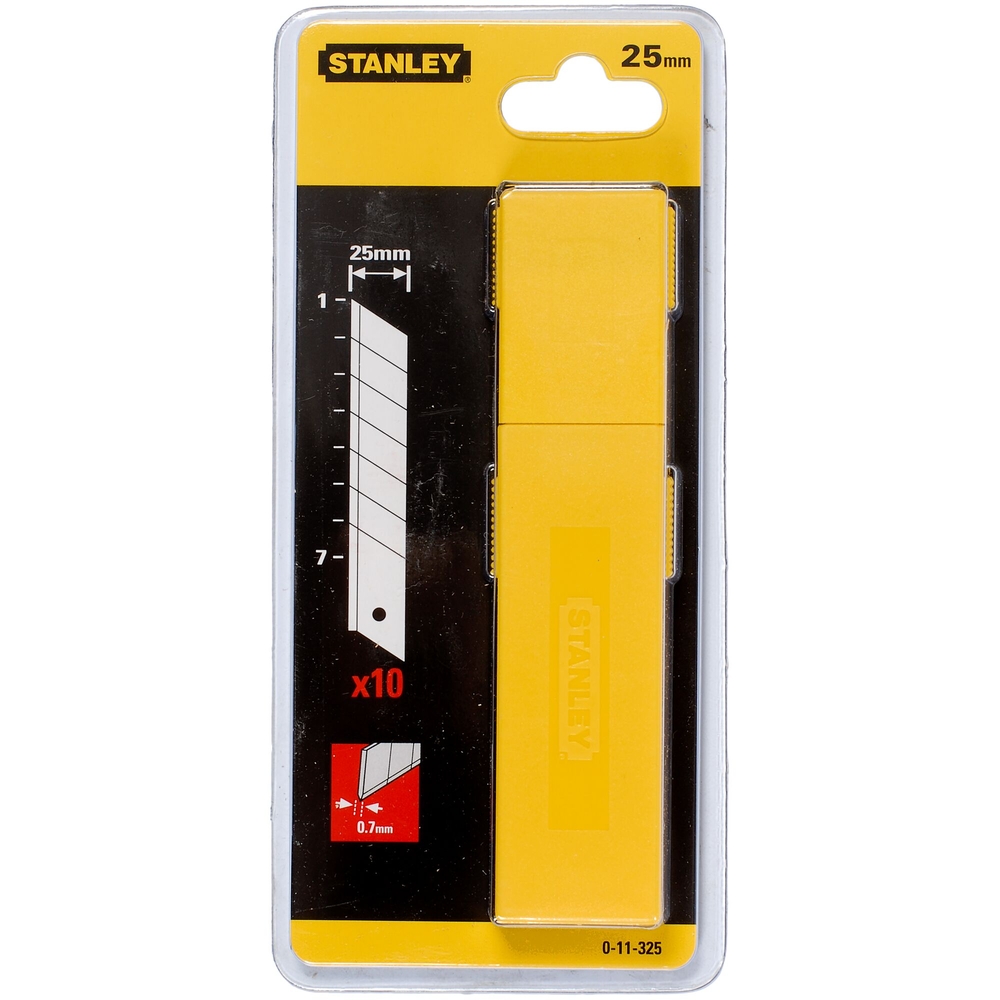 Lames de cutter 25 mm - distributeur de 10 lames - 0-11-325 - STANLEY