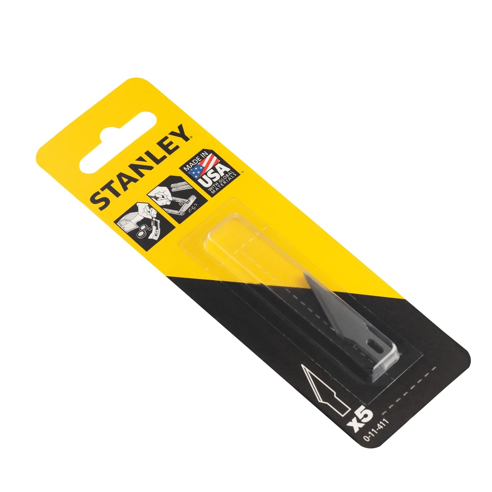 Lames de scalpel Hobby à angle aigu - 5 lames - 0-11-411 - STANLEY