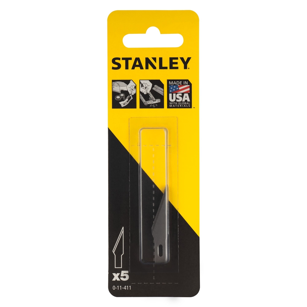 Lames de scalpel Hobby à angle aigu - 5 lames - 0-11-411 - STANLEY
