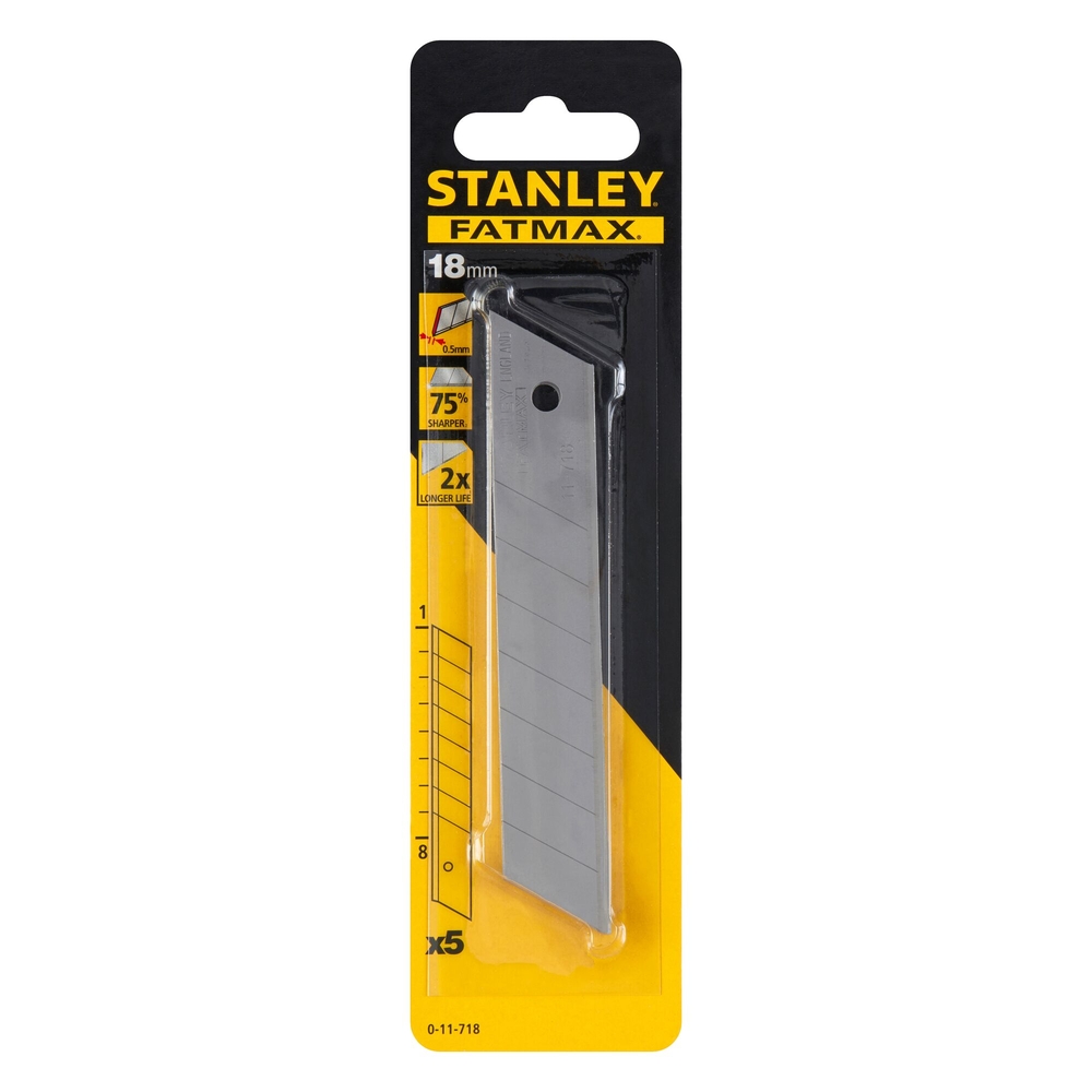 Lames de cutter 18 mm - 5 lames - Fatmax - 0-11-718 - STANLEY FATMAX