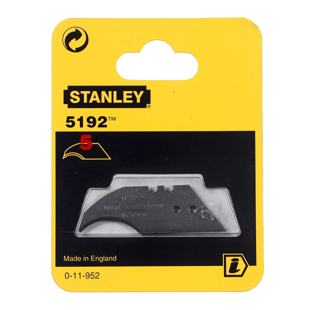 Lames de couteau concave 5192 - 5 lames - 0-11-952 - STANLEY