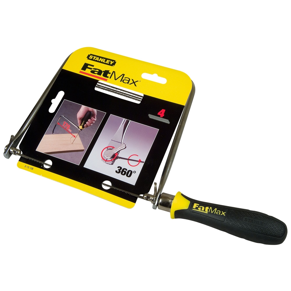 Scie à chantourner 170 mm + 3 lames - Fatmax - 0-15-106 - STANLEY FATMAX