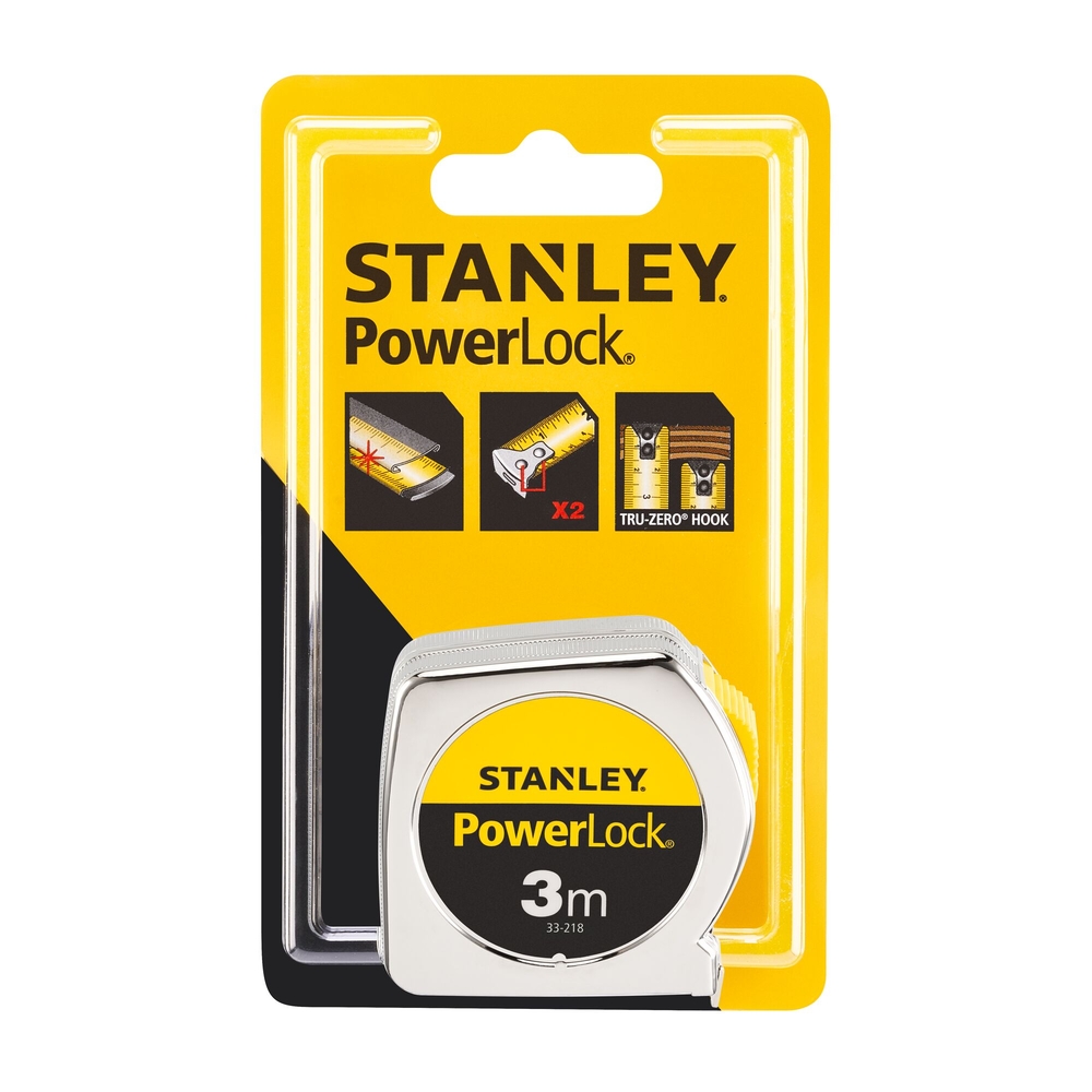 Mesure 3 m x 12,7 mm Powerlock Classic métal - 0-33-218 - STANLEY