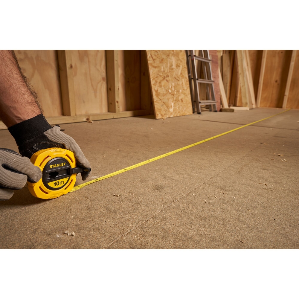 Mesure longue 10 m x 12,7 mm ruban fibre de verre  - 0-34-295 - STANLEY