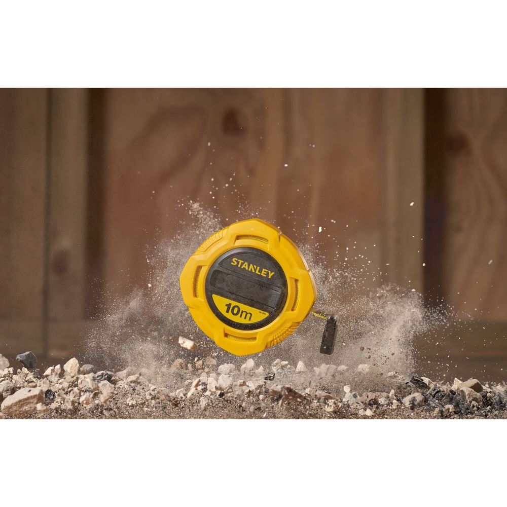 Mesure longue 10 m x 12,7 mm ruban fibre de verre  - 0-34-295 - STANLEY