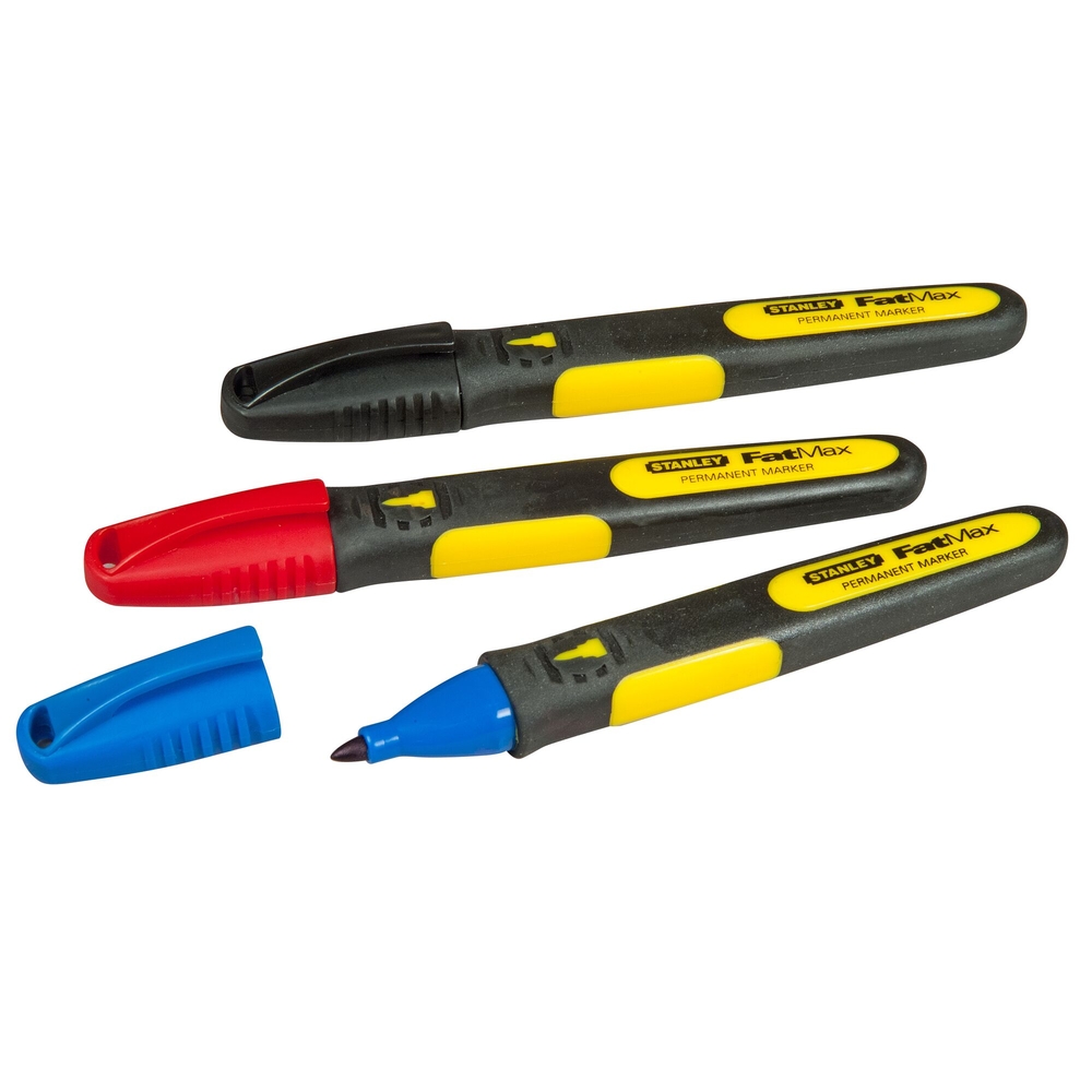 Marqueurs pointe fine - 3 couleurs - 3 pièces - Fatmax - 0-47-322 - STANLEY FATMAX