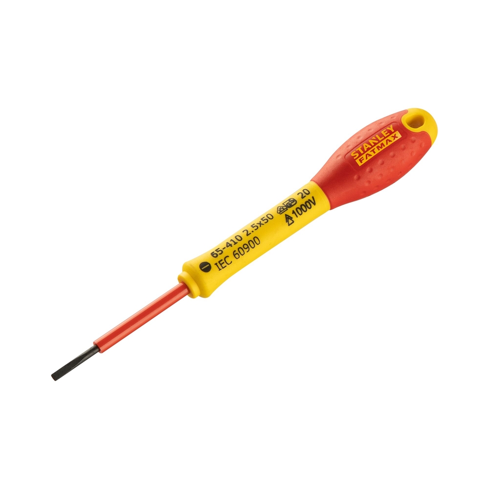 Tournevis d'électricien isolé 1000 V 2,5 x 50 mm - Fatmax  - 0-65-410 - STANLEY FATMAX