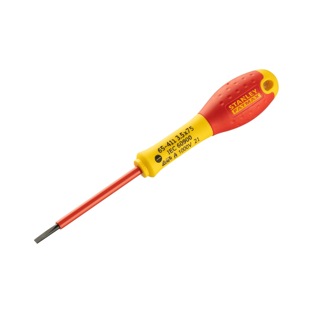 Tournevis d'électricien isolé 1000 V 3,5 x 75 mm - Fatmax  - 0-65-411 - STANLEY FATMAX