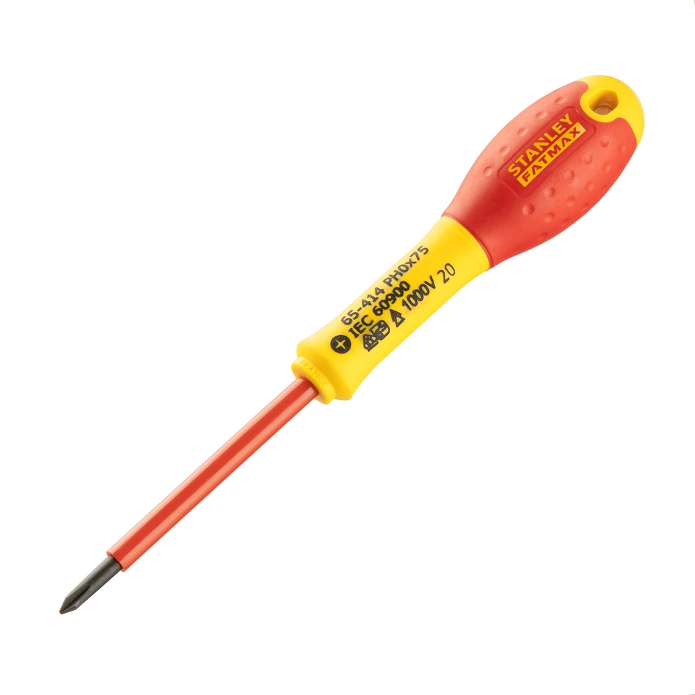 Tournevis Phillips isolé 1000 V PH0 x 75 mm - Fatmax  - 0-65-414 - STANLEY FATMAX