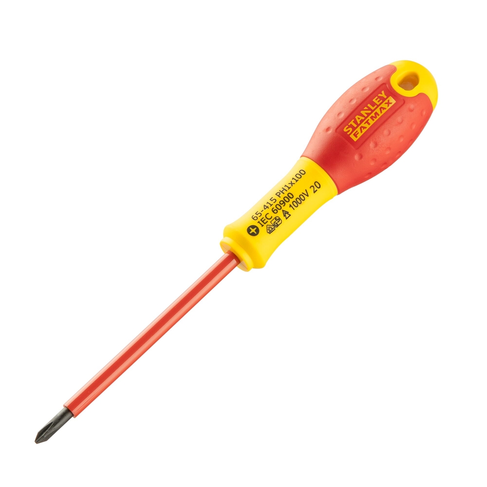 Tournevis Phillips isolé 1000 V PH1 x 100 mm - Fatmax - 0-65-415 - STANLEY FATMAX