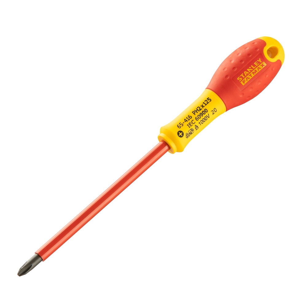Tournevis Phillips isolé 1000 V PH2 x 125 mm - Fatmax - 0-65-416 - STANLEY FATMAX