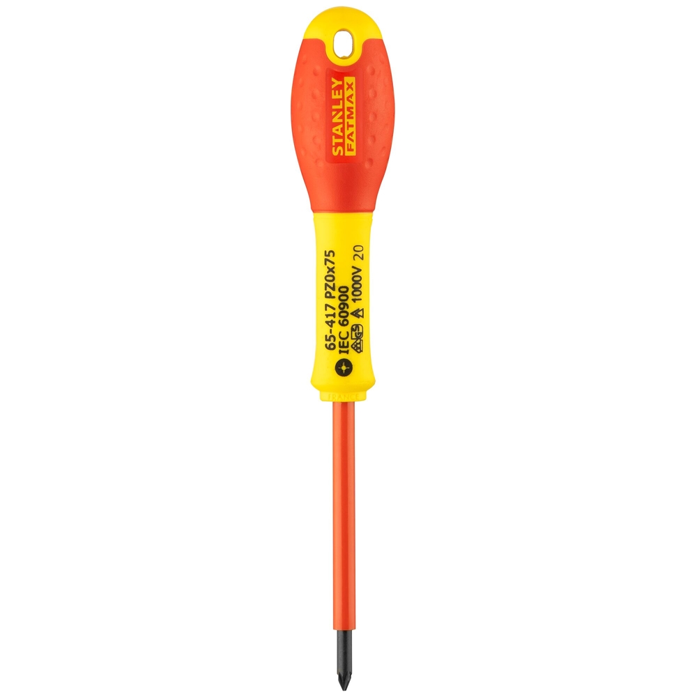 Tournevis Pozidriv isolé 1000 V PZ0 x 75 mm - Fatmax - 0-65-417 - STANLEY FATMAX