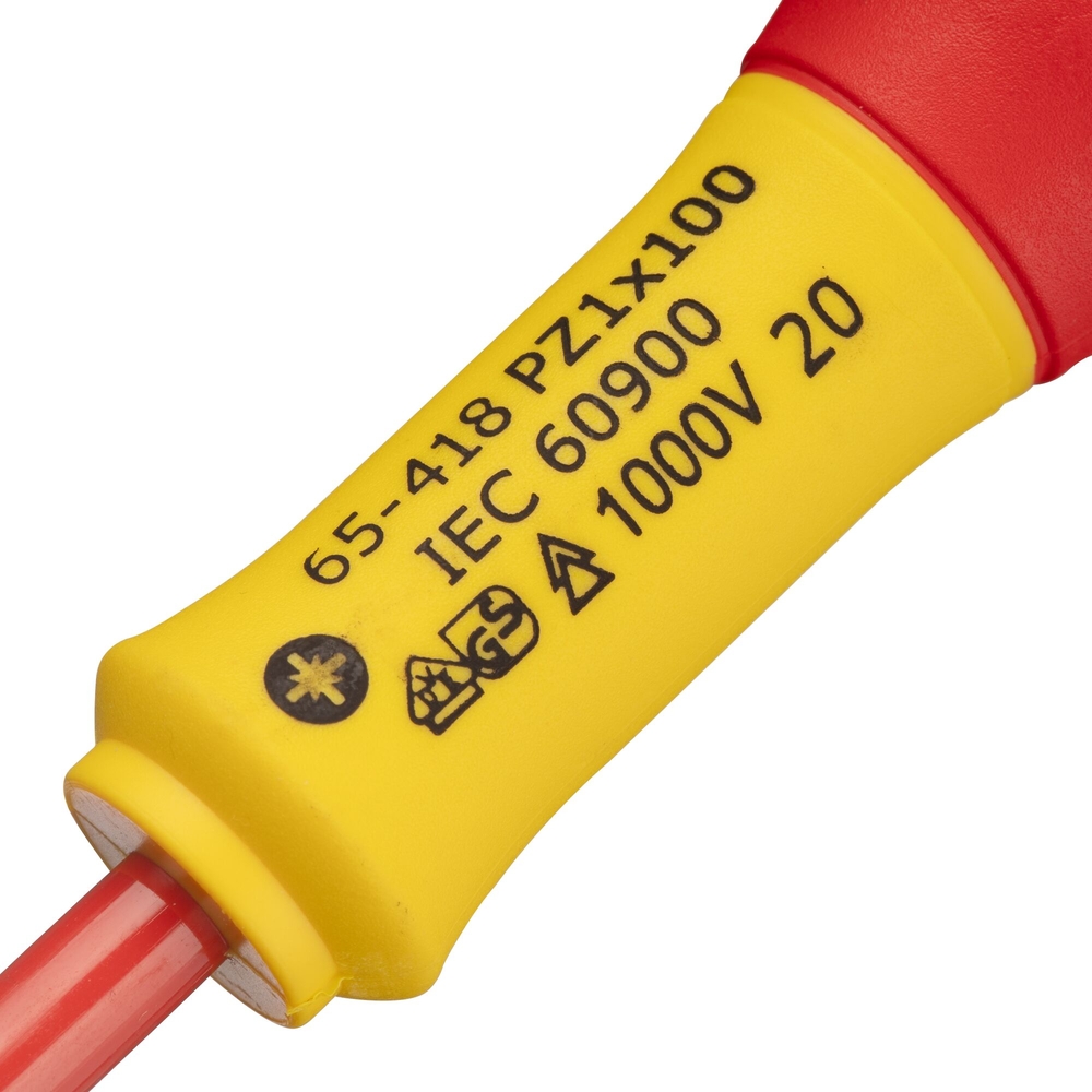 Tournevis Pozidriv isolé 1000 V PZ1 x 100 mm - Fatmax - 0-65-418 - STANLEY FATMAX