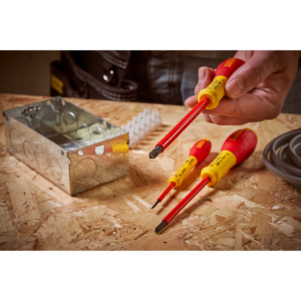 Tournevis Pozidriv isolé 1000 V PZ2 x 125 mm - Fatmax - 0-65-419 - STANLEY FATMAX