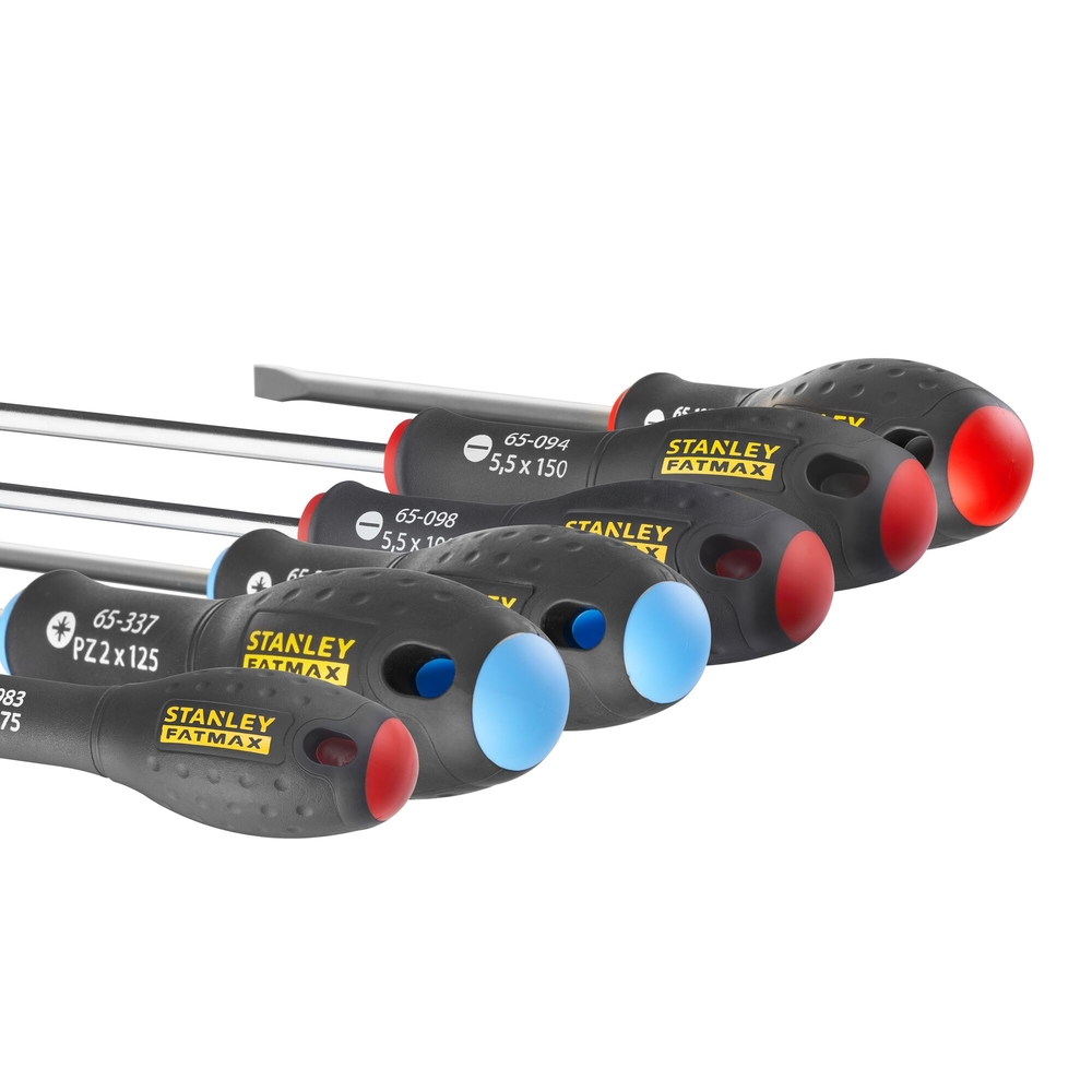 Tournevis d'électricien + mécanicien + Pozidriv - jeu de 6 pièces - Fatmax - 0-65-428 - STANLEY FATMAX