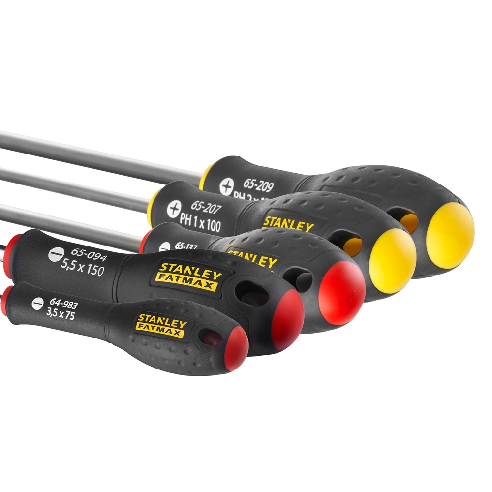 Tournevis d'électricien + mécanicien + Phillips - jeu de 5 pièces - Fatmax - 0-65-436 - STANLEY FATMAX