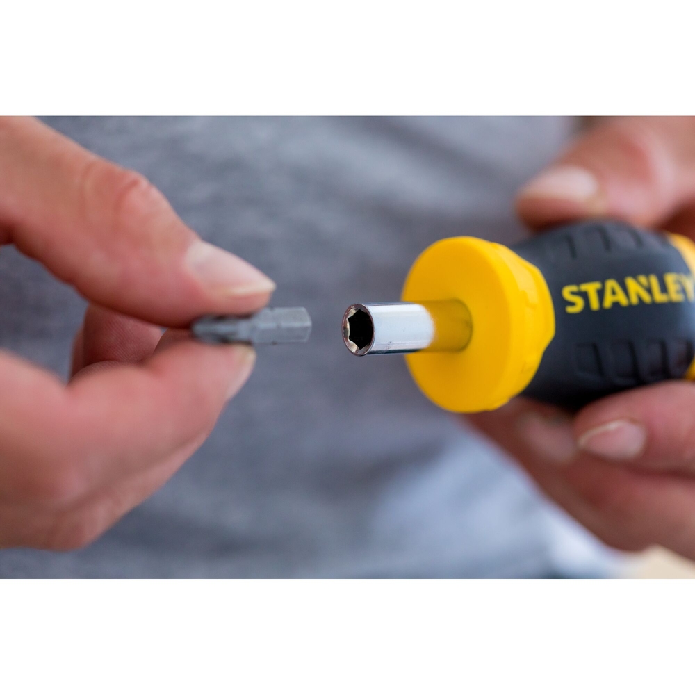 Tournevis porte-embouts boule bi-matière + 6 embouts - 0-66-357 - STANLEY