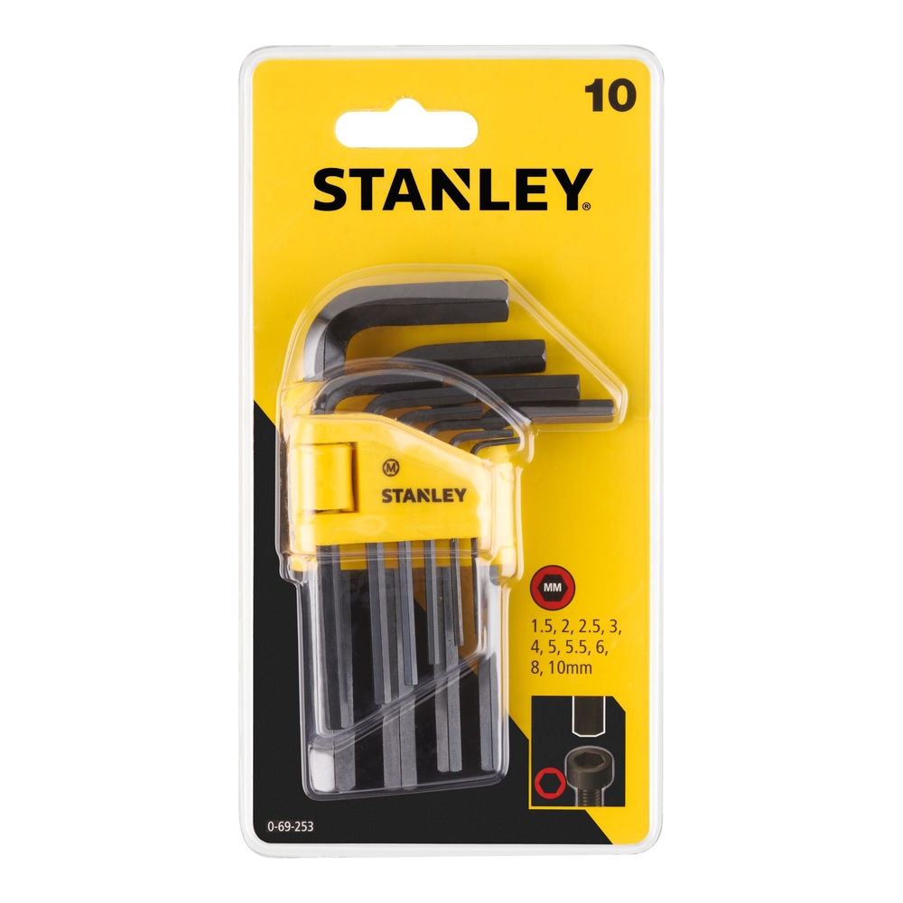 Clé mâle - étui de 10 pièces - 0-69-253 - STANLEY