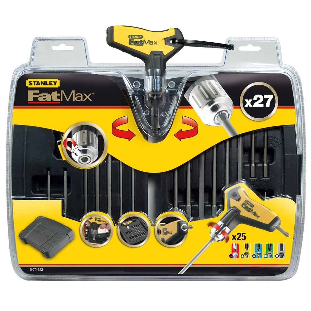 Jeu de clés à cliquet manche T - Fatmax - 27 pièces - 0-79-153 - STANLEY FATMAX