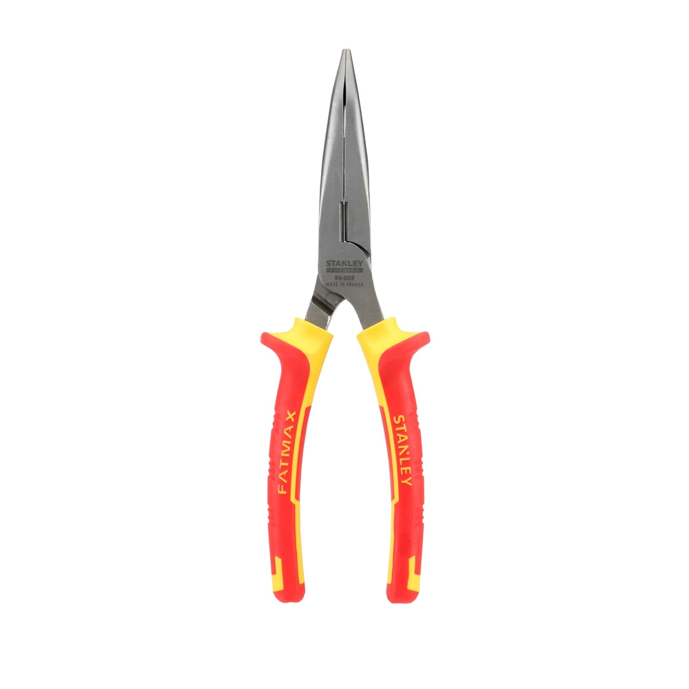Pince à becs 1/2 ronds longs coudés 200 mm isolée 1000 V - 0-84-008 - STANLEY FATMAX