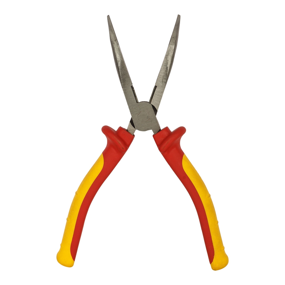 Pince à becs 1/2 ronds longs coudés 200 mm isolée 1000 V - 0-84-008 - STANLEY FATMAX