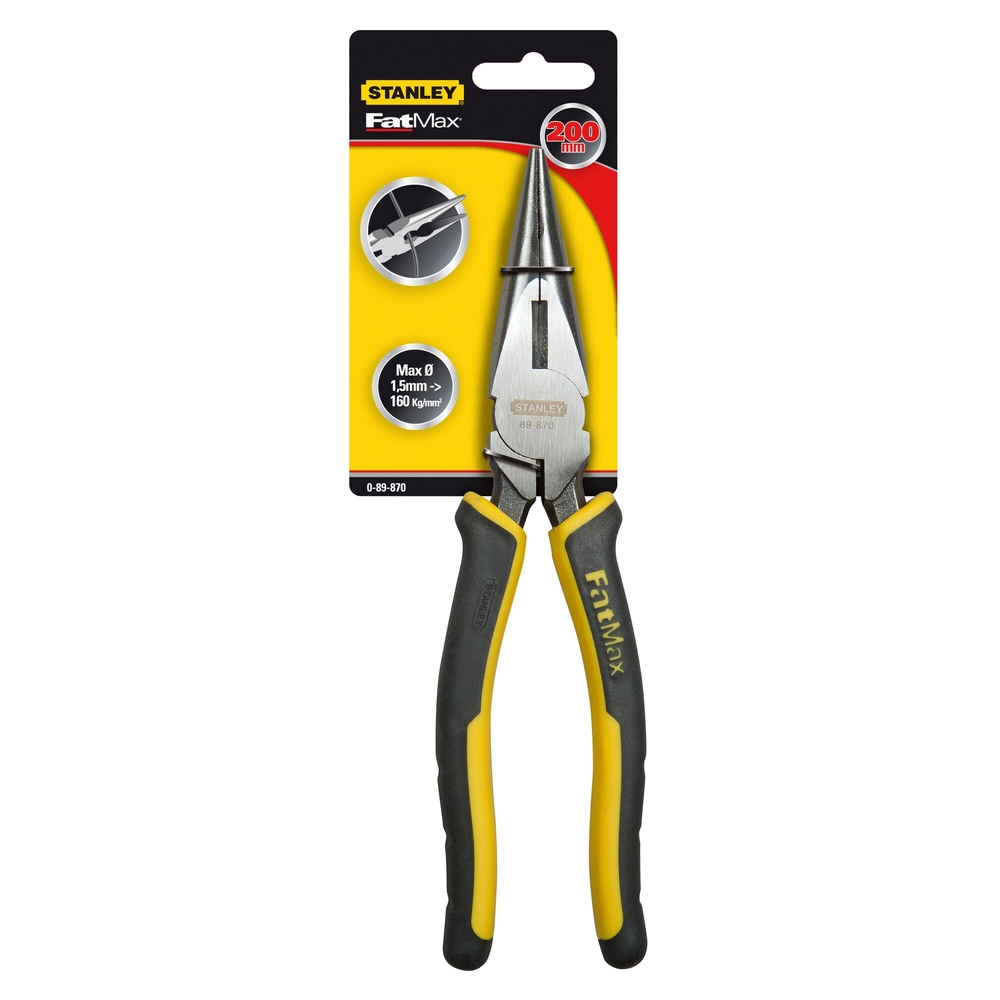 Pince à becs 1/2 ronds longs 200 mm - Fatmax - 0-89-870 - STANLEY FATMAX