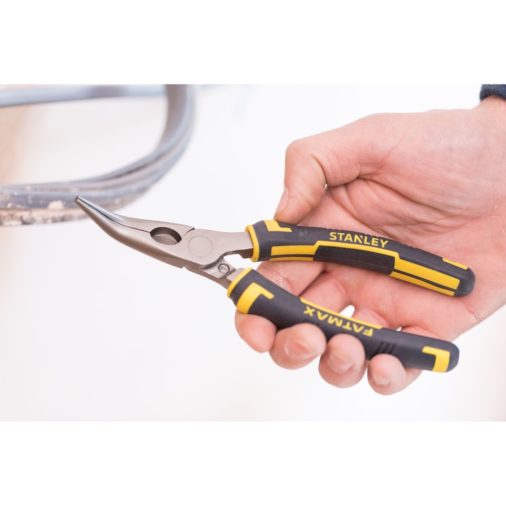 Pince à becs 1/2 ronds longs coudés 160 mm - Fatmax - 0-89-871 - STANLEY FATMAX