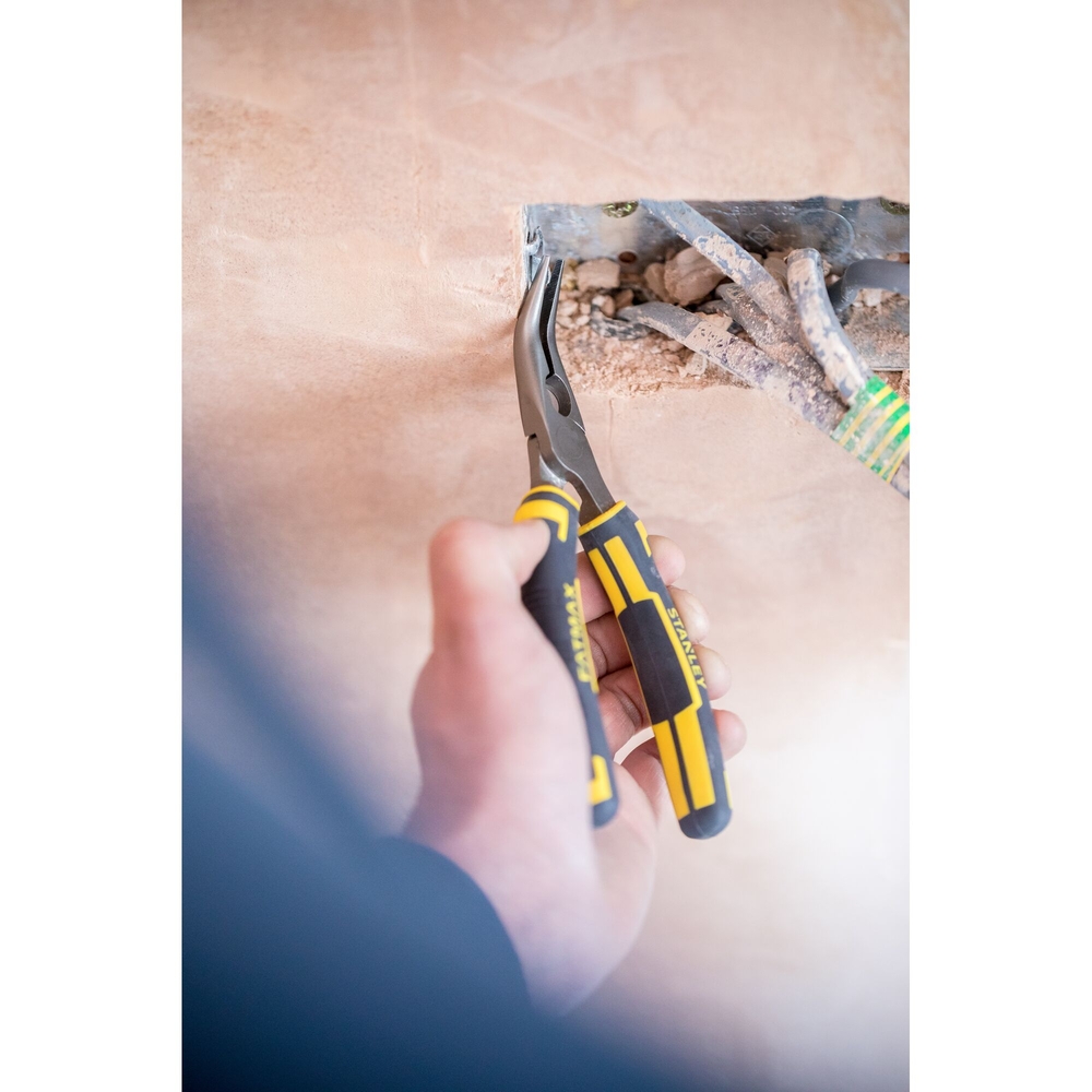 Pince à becs 1/2 ronds longs coudés 160 mm - Fatmax - 0-89-871 - STANLEY FATMAX