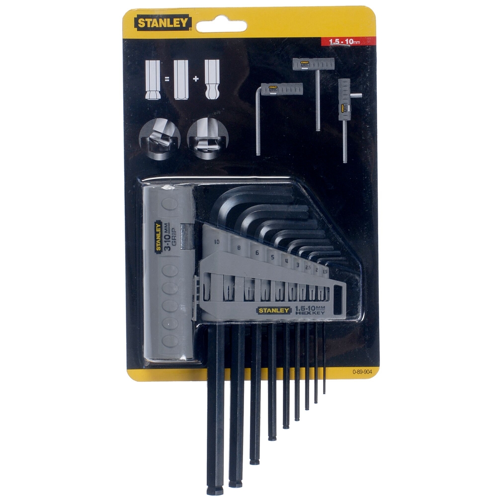 Clé mâle hexagonale grip - étui de 9 pièces - 0-89-904 - STANLEY