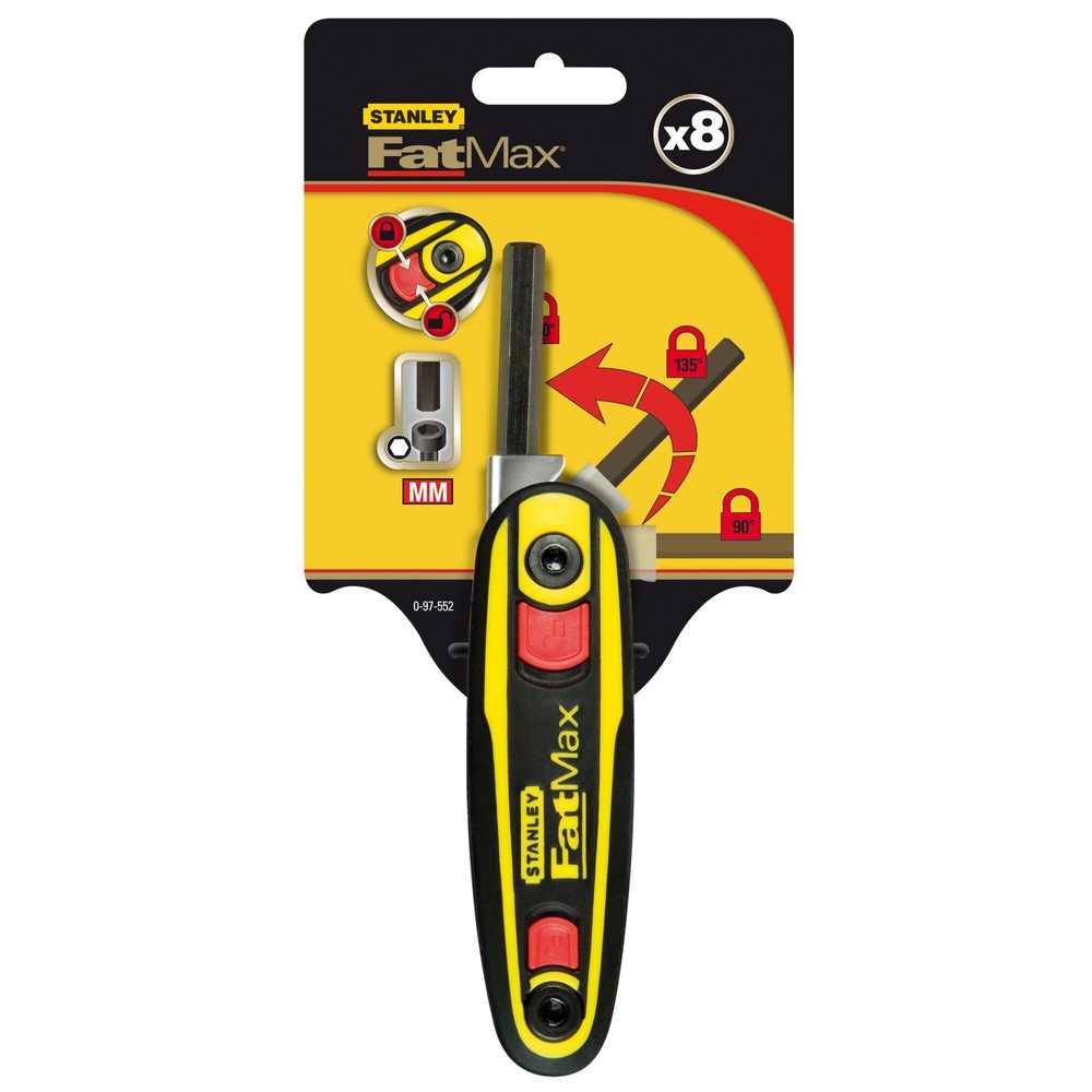 Clé mâle sur support verrouillable - jeu de 8 pièces - Fatmax - 0-97-552 - STANLEY