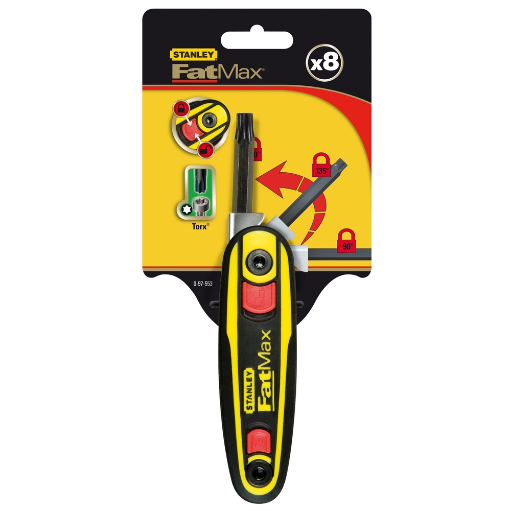 Clé mâle Torx sur support verrouillable - jeu de 8 pièces - Fatmax - 0-97-553 - STANLEY