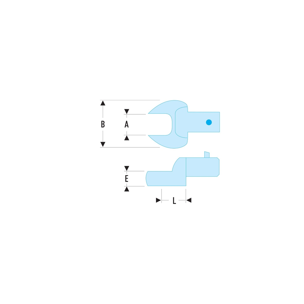 Embout à fourche métrique attachement 9 x 12 mm 11 mm - FACOM - 10.11