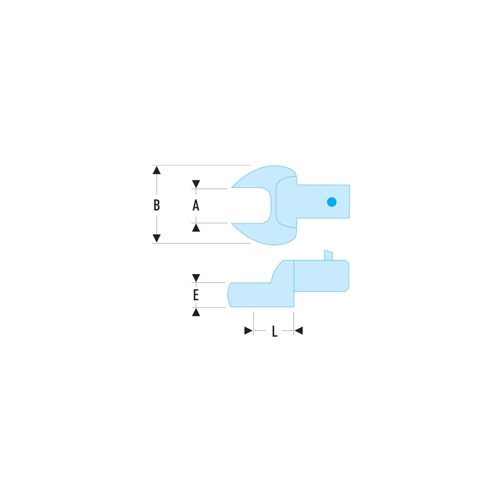 Embout à fourche métrique attachement 9 x 12 mm 8 mm - FACOM - 10.8