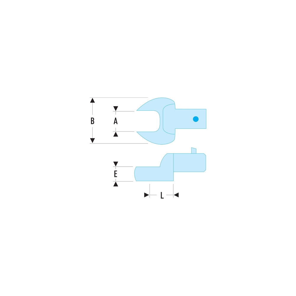 Embout à fourche métrique attachement 14 x 18 mm 17 mm - FACOM - 11.17