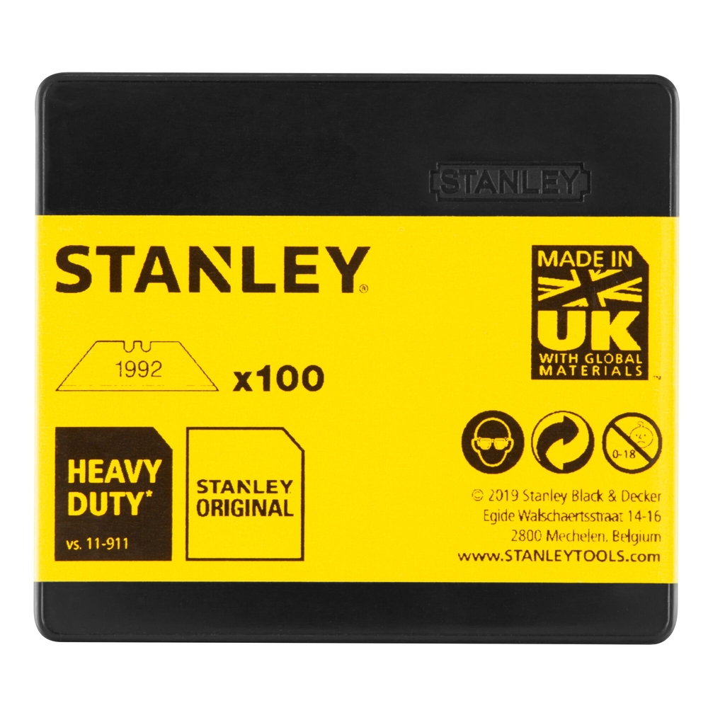 Lames de couteau 1992 sans trou - boite 100 lames - 1-11-921 - STANLEY