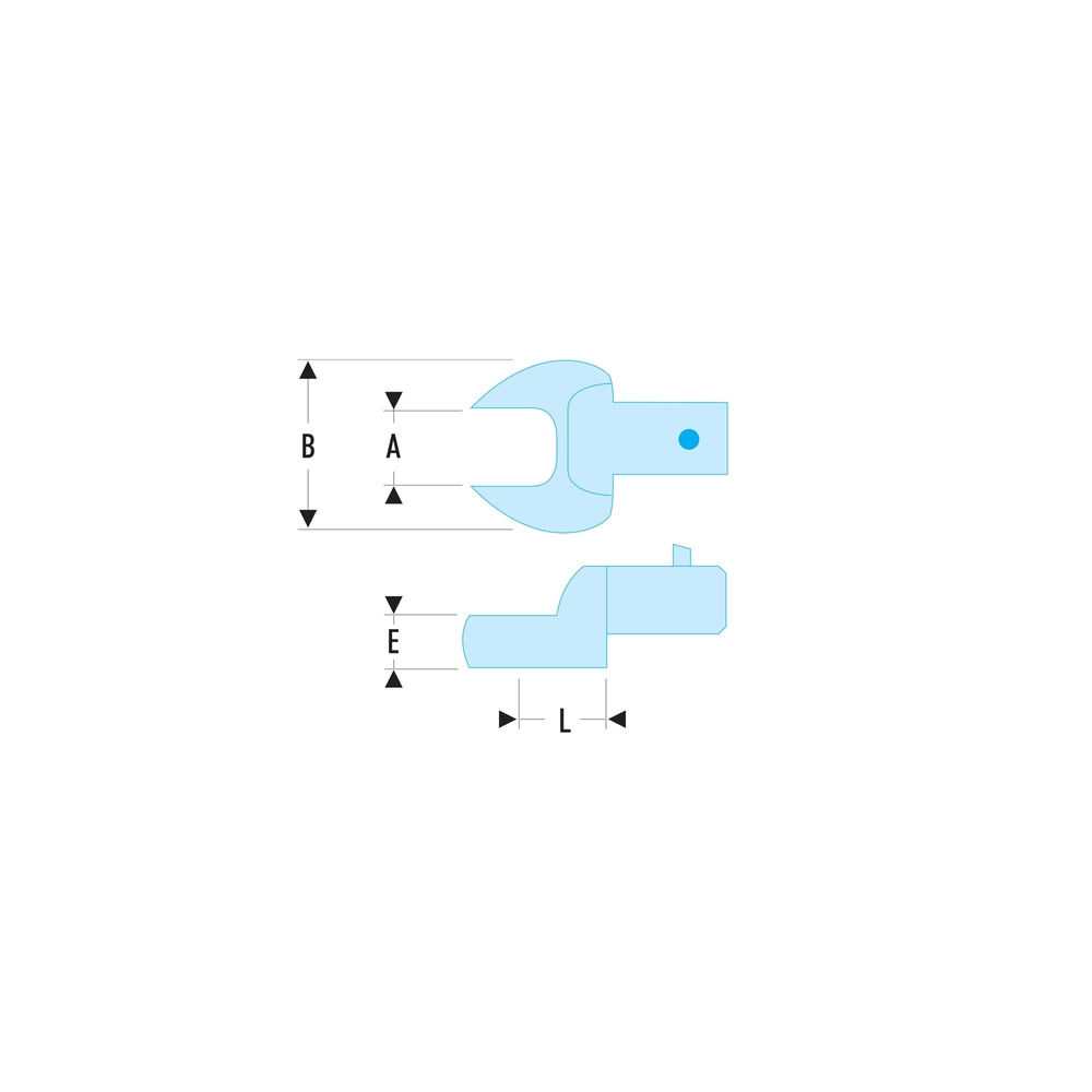 Embout à fourche métrique attachement 14 x 18 mm 19 mm - FACOM - 11.19