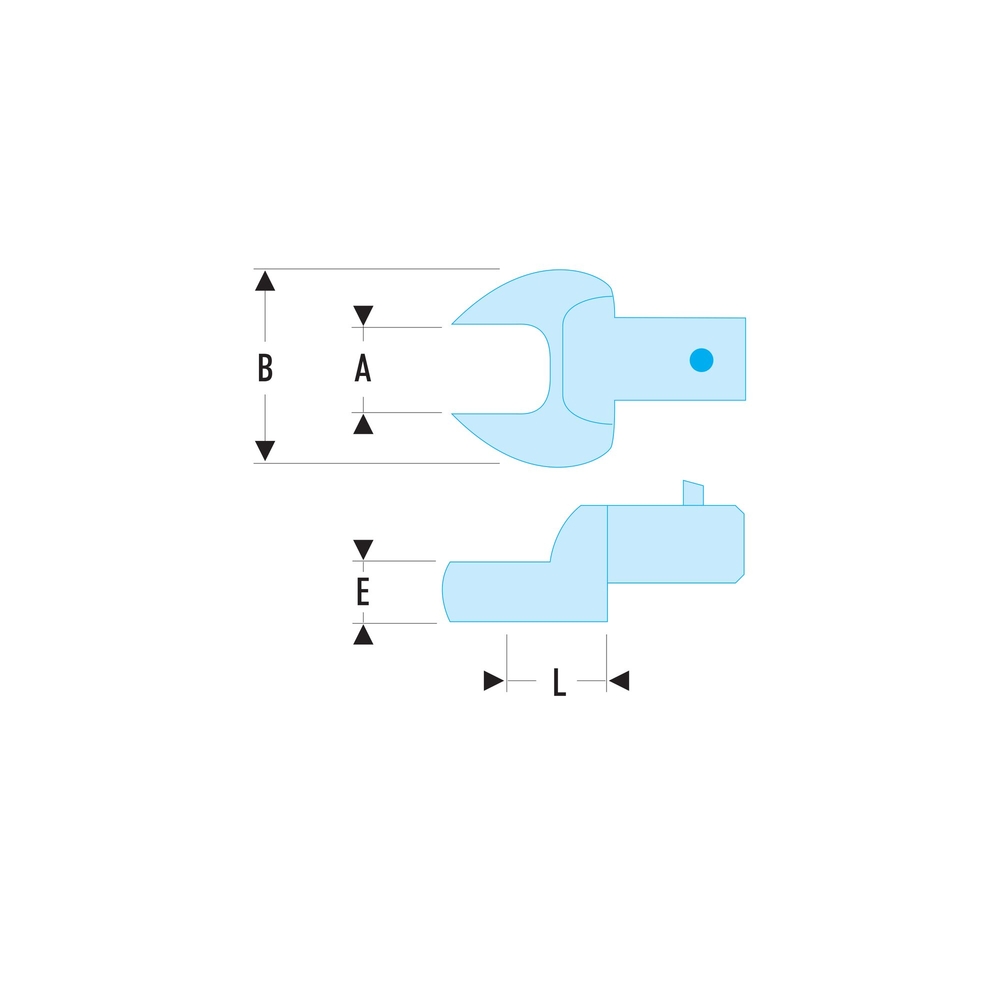 Embout à fourche métrique attachement 14 x 18 mm 21 mm - FACOM - 11.21