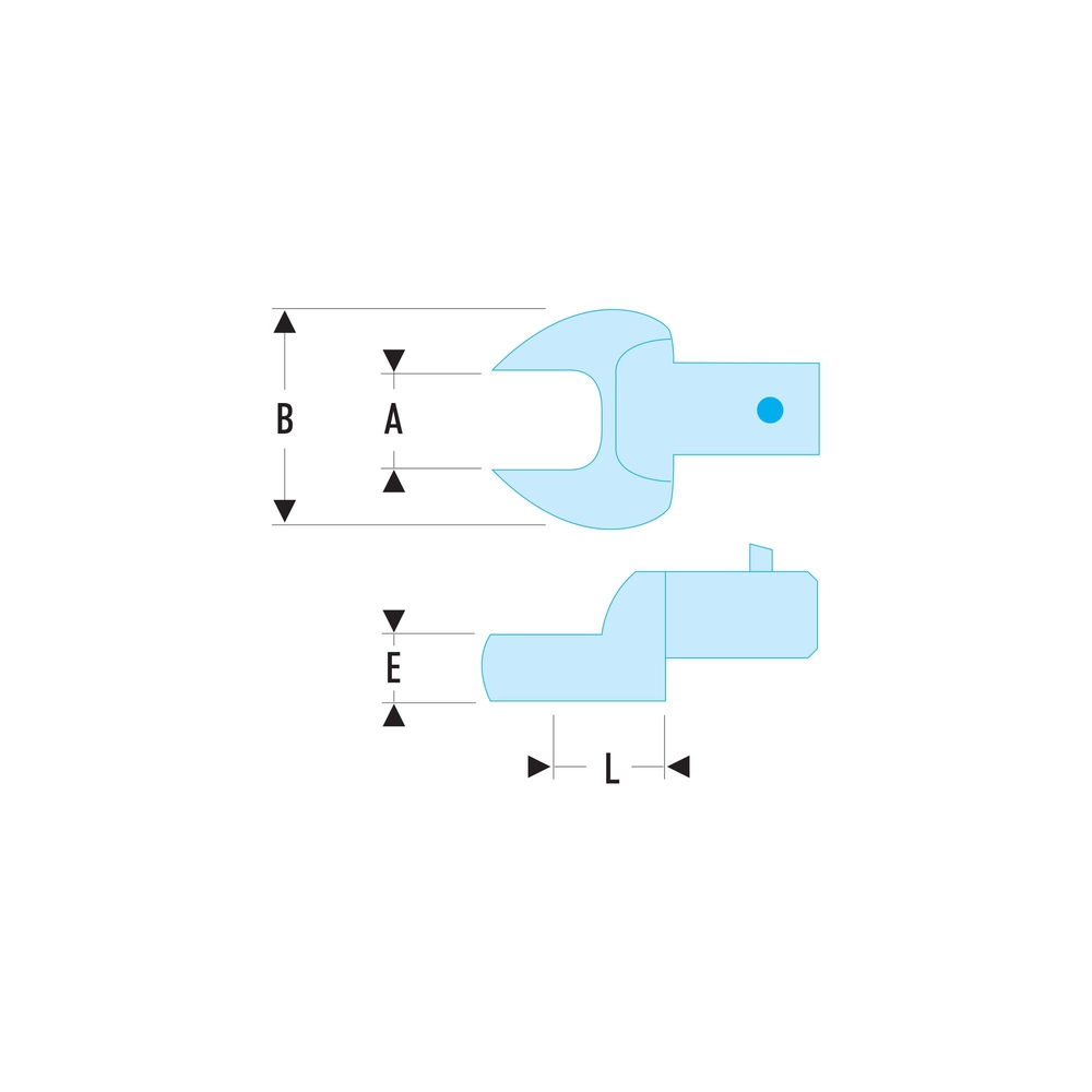 Embout à fourche métrique attachement 14 x 18 mm 22 mm - FACOM - 11.22