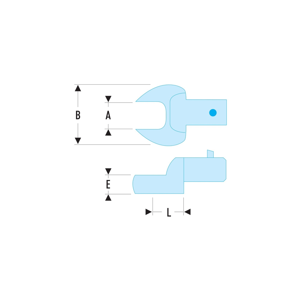 Embout à fourche métrique attachement 14 x 18 mm 23 mm - FACOM - 11.23