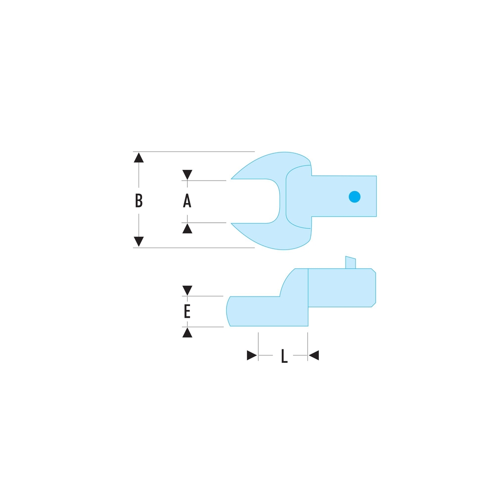 Embout à fourche métrique attachement 14 x 18 mm 27 mm - FACOM - 11.27